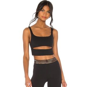 Alo yoga slit bra black xs